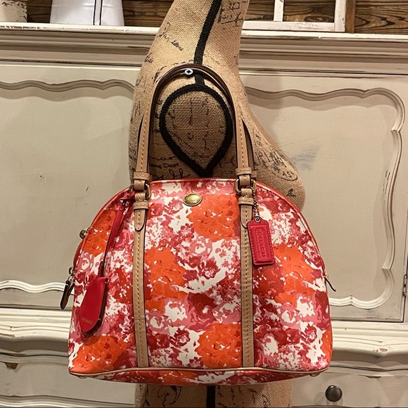 SALE! Coach Peyton Floral Cora Domed Shoulder Bag Satchel NWOT - Picture 12 of 13
